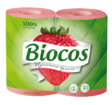 Туалетная бумага BioCos клубника